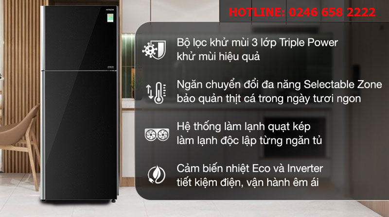 Hướng dẫn sử dụng tủ lạnh hitachi r-fv510pgv9 thông số kỹ thuật cũng như các tính năng nổi bật