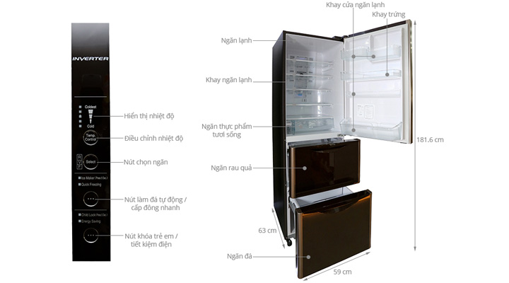 Tổng quan về chiếc tủ lạnh Hitachi model R-SG37BPG