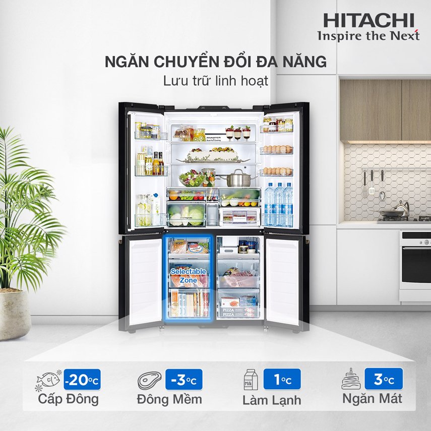 Tủ lạnh hitachi R-wb700vgv2 được khánh hàng đánh giá rất cao bởi các tính năng mới nổi bật