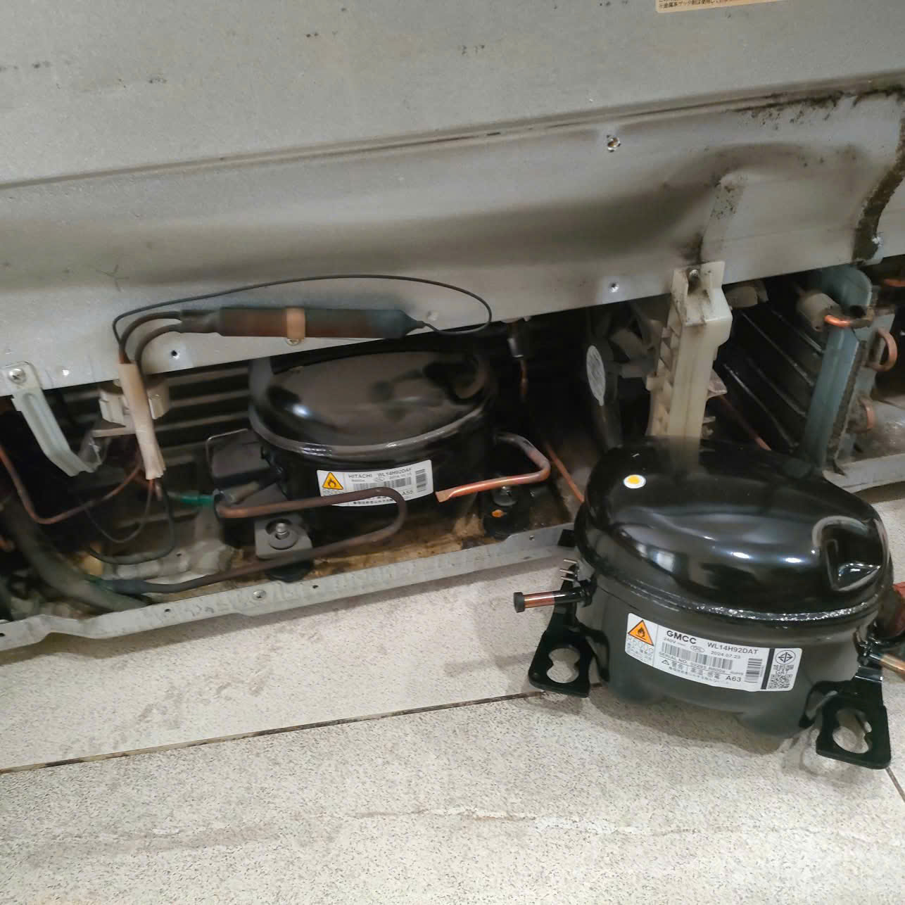 Dịch vụ thay thế lốc máy nén tủ lạnh Hitachi nội địa Nhật chính hãng tại Thanh Hóa