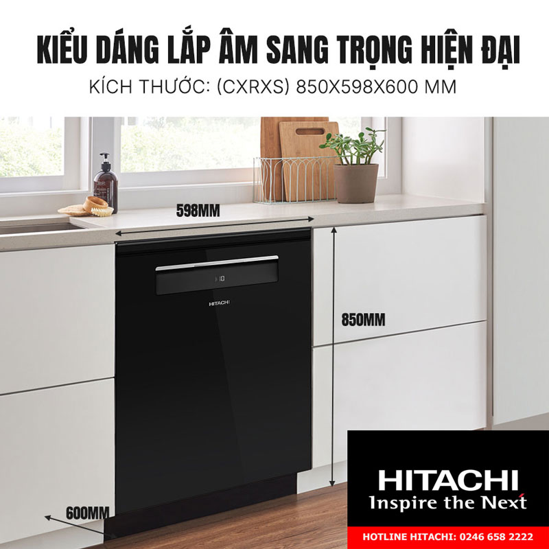 Hướng dẫn sử dụng máy rửa bát chén Hitachi HDF-F158CVGB
