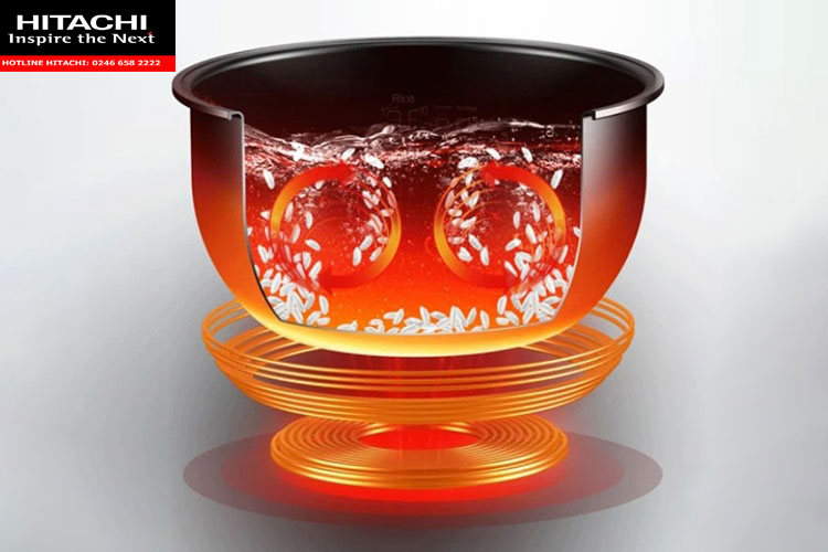 Nồi cơm điện cao tần hitachi dùng công nghệ ih là tính năng vượt trội