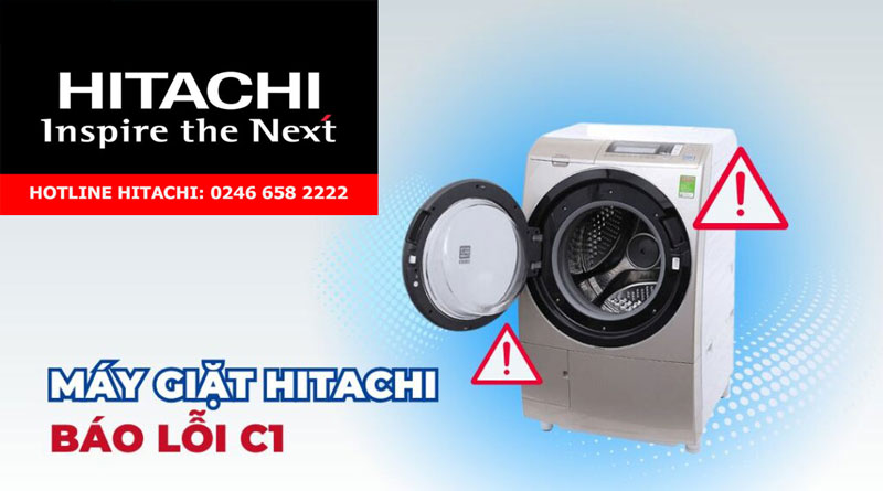Lỗi C01 máy giặt hitachi nguyên nhân và cách xử lý