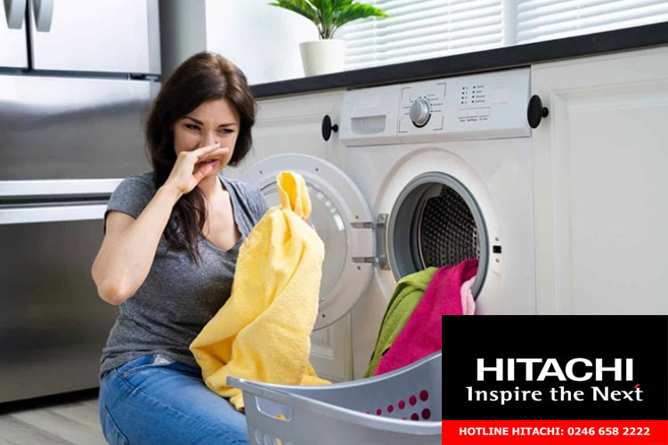 máy giặt có mùi hôi nguyên nhân vì sao và cách khắc phục