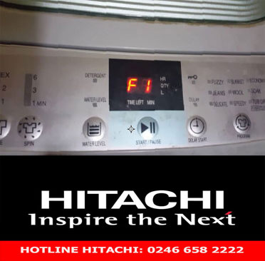 Máy giặt hitachi báo lỗi F1 không hoạt động