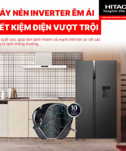 Tủ lạnh Hitachi HRSN9552DWDXVN máy nén bảo hành lên tới 10 năm