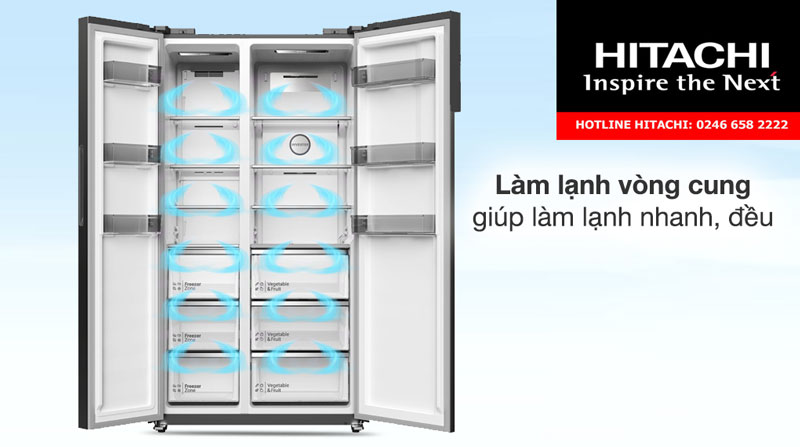 Tủ lạnh Hitachi HRSN9552DWDXVN sự lựa chọn phù hợp