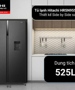 Tủ lạnh Hitachi side by side inveter HRSN9552DWDXVN