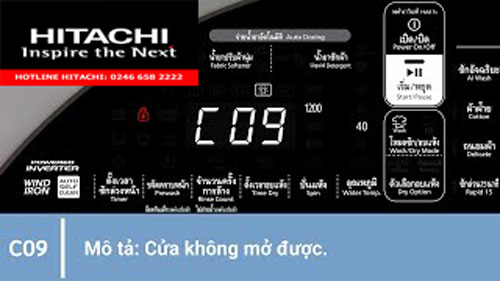 máy giặt hitachi lỗi c09 nguyên nhân vì sao