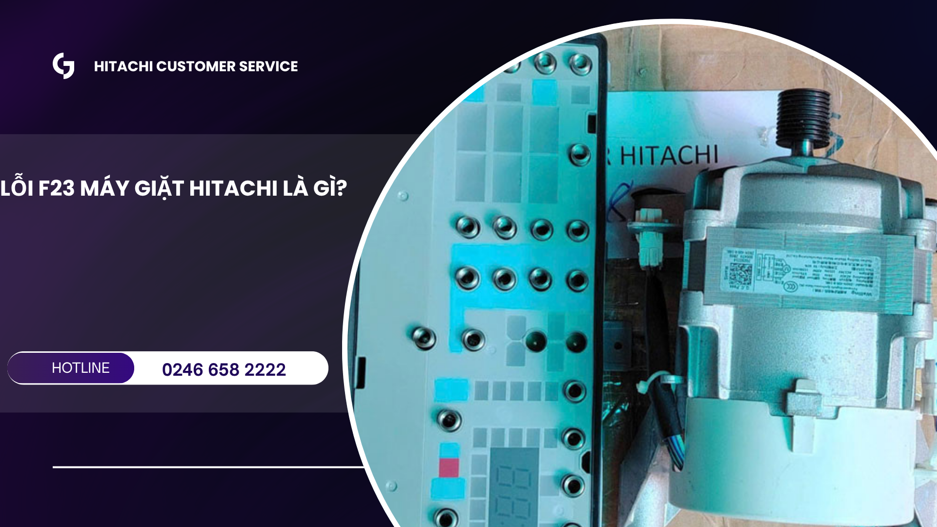 Lỗi F23 máy giặt hitachi cửa ngang và nội địa Nhật