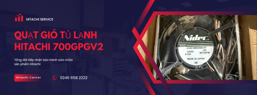 Quạt tủ lạnh hitachi 700gpgv2 chính hãng