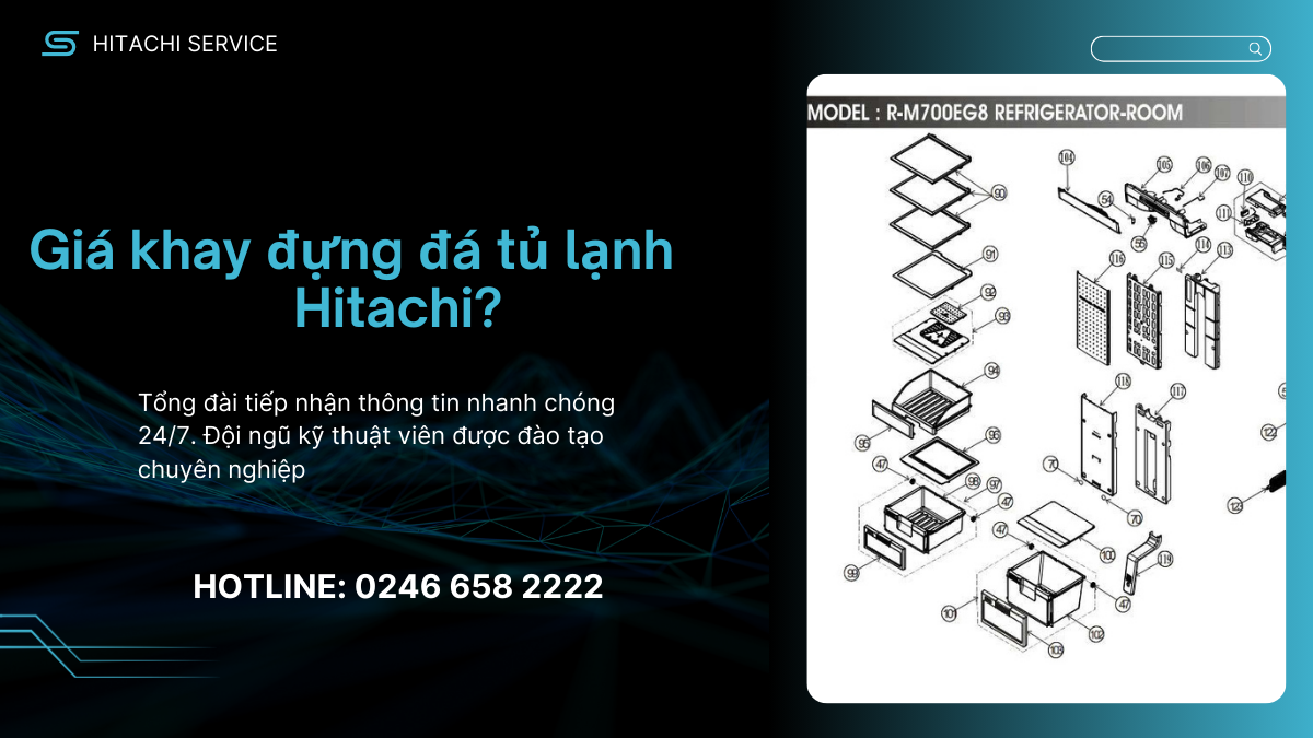 Giá khay đựng đá tủ lạnh Hitachi