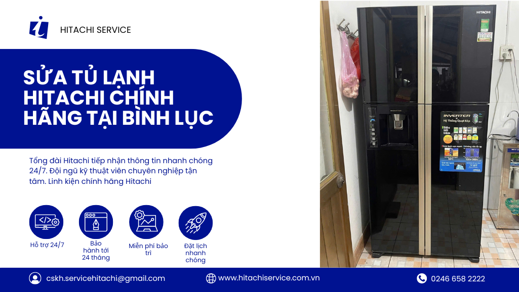 Sửa chữa tủ lạnh hitachi uy tín Bình Lục Hà Nam