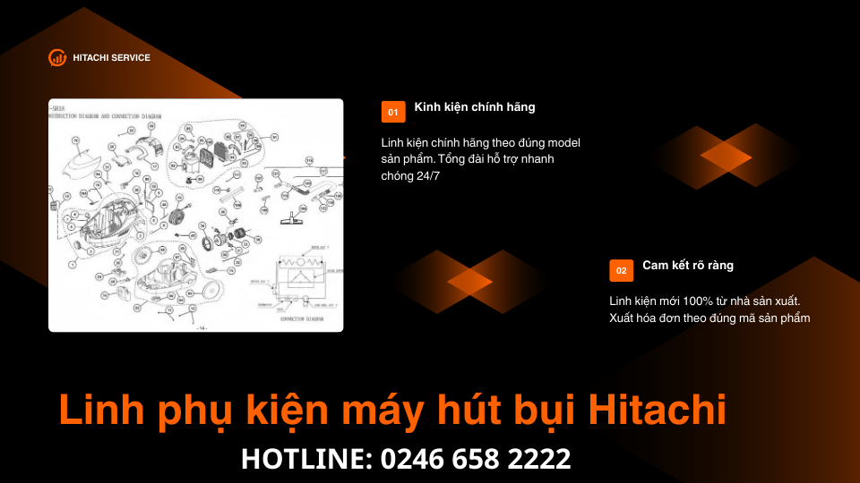 Phụ kiện máy hút bụi hitachi