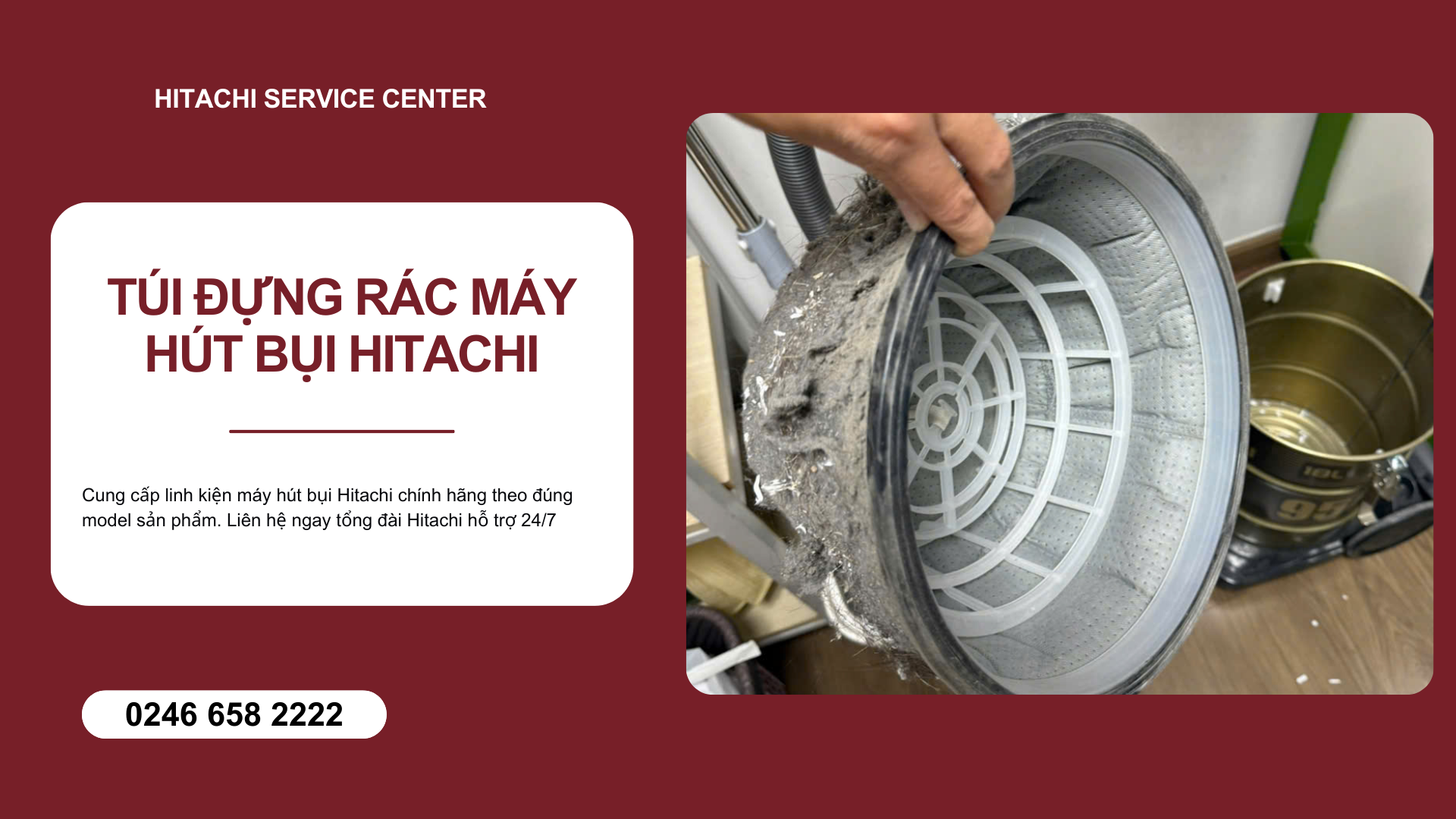 Túi lọc đựng bụi máy hút bụi hitachi
