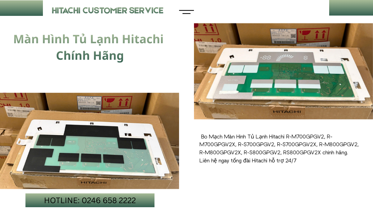 Màn hình tủ lạnh hitachi r-m700gpgv2 và r-m800gpgv2