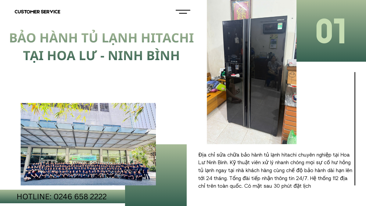 sửa chữa tủ lạnh hitachi tại Hoa Lư Ninh Bình