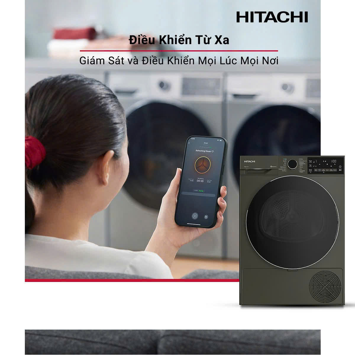 Bảo hành máy giặt máy sấy Hitachi tại Hưng Yên