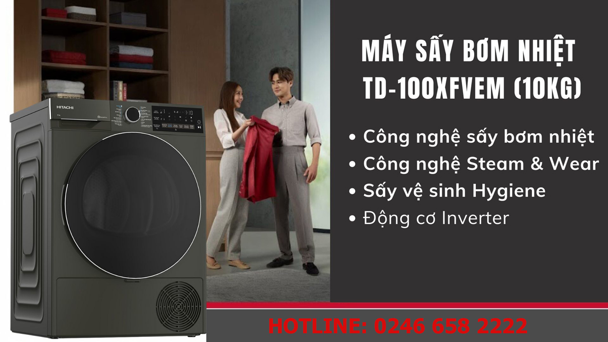 Bảo hành & sửa chữa máy sấy quần áo Hitachi