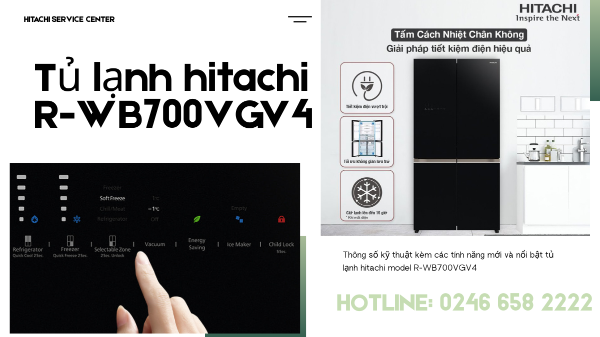 Giới thiệu tủ lạnh hitachi model R-WB700VGV4