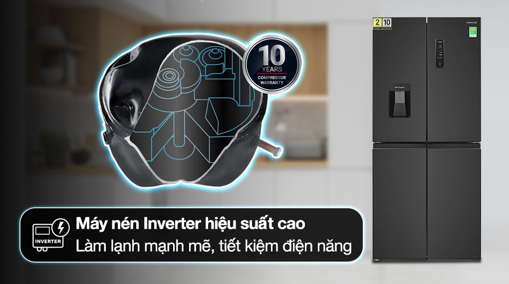Máy nén inveter êm với thiết kế hoàn toàn mới