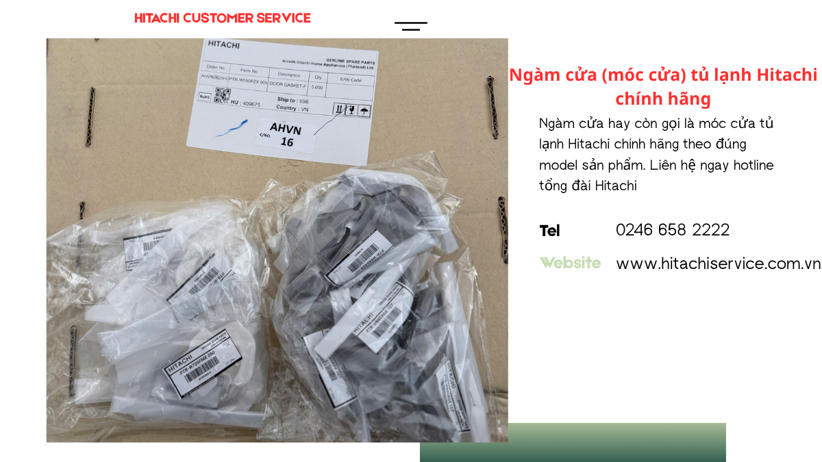cập nhật bảng giá ngàm cửa móc cửa tủ lạnh hitachi