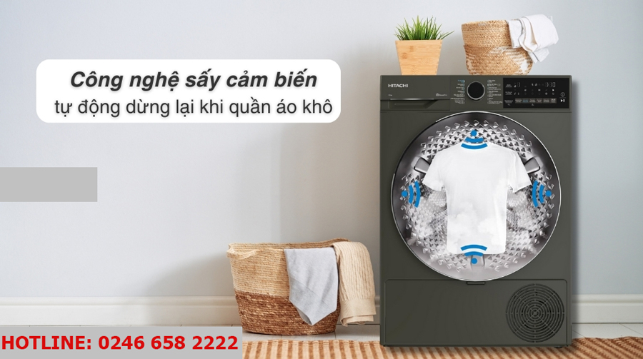 sửa chữa máy sấy quần áo Hitachi chính hãng