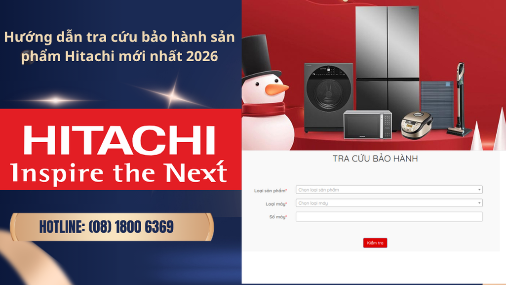 Cách tra cứu bảo hành sản phẩm Hitachi