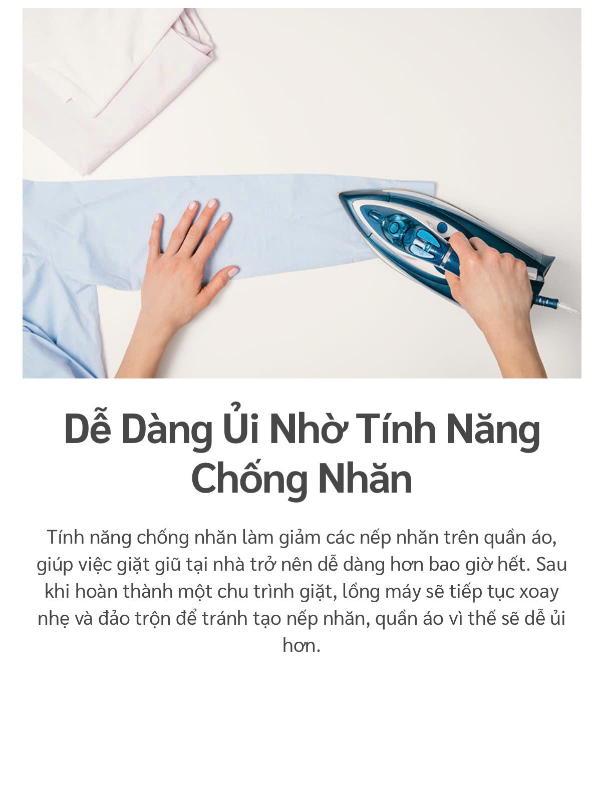 Công nghệ chống nhăn tuyệt vời máy giặt sấy Hitachi