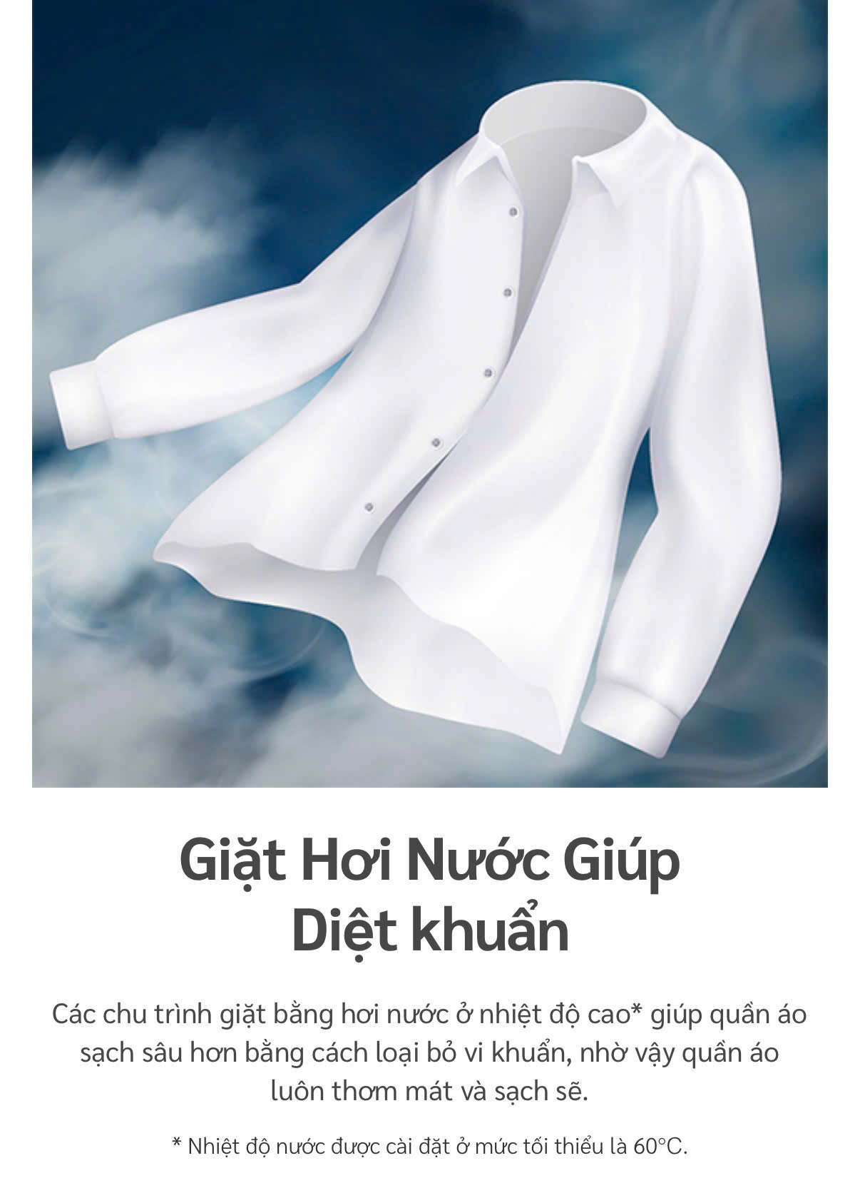 Công nghệ giặt hơi nước ở máy giặt sấy Hitachi