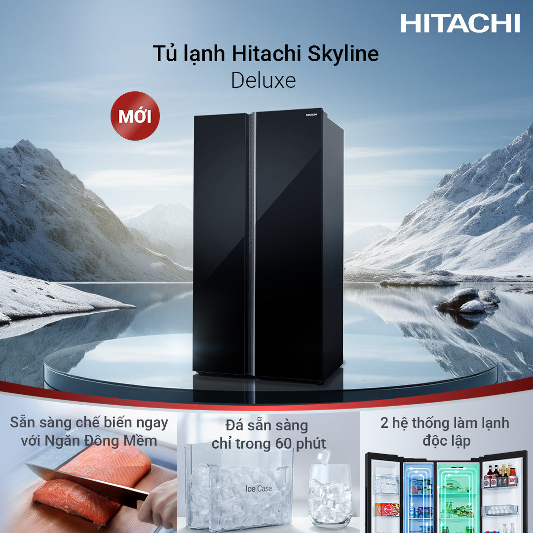 Tủ lạnh Hitachi side by side mới nhất 2026