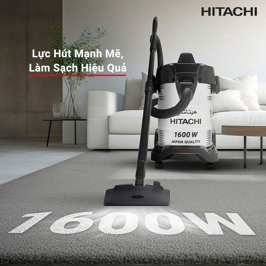 Máy hút bụi Hitachi với công suất mạnh mẽ