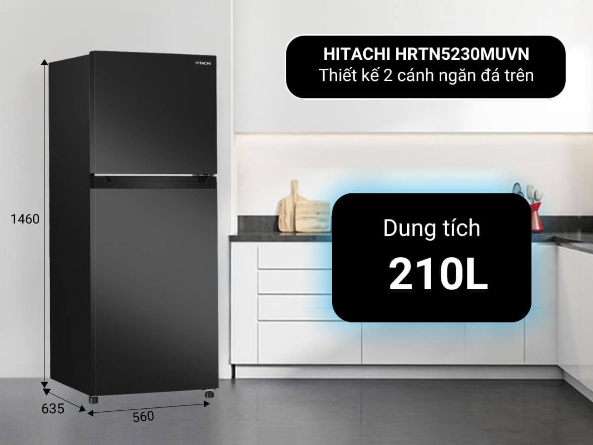 Tủ lạnh Hitachi HRTN5230MUVN tiết kiệm điện