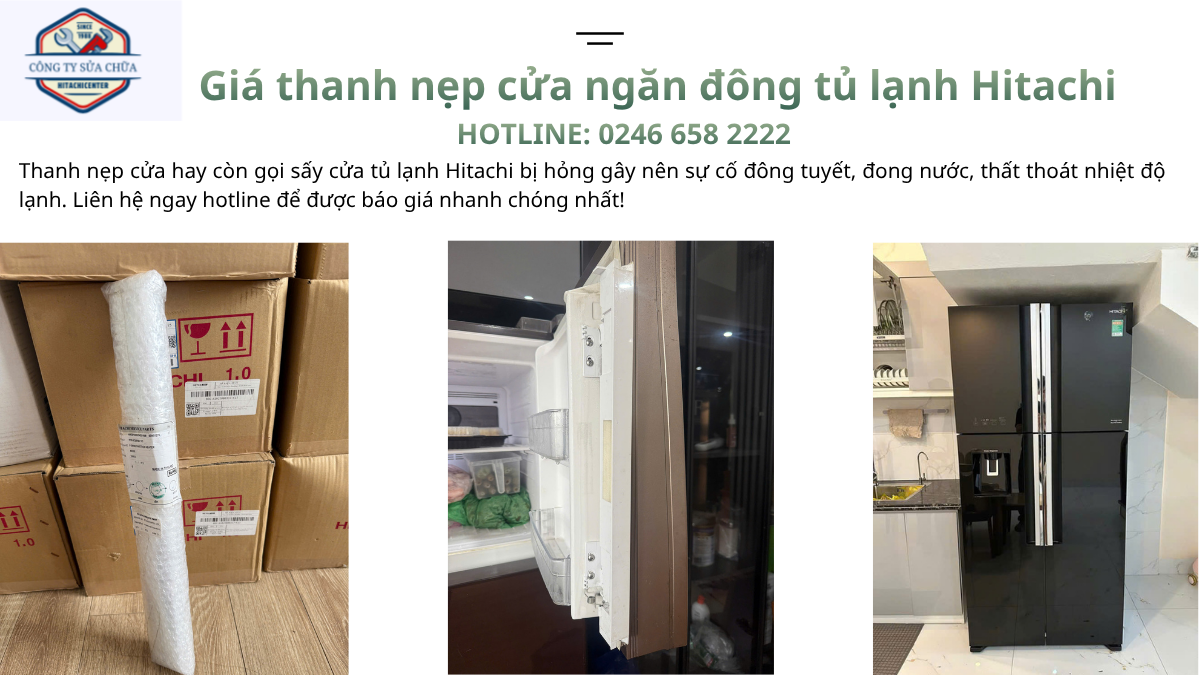 Giá thanh nẹp giữ cửa ngăn đông đá tủ lạnh hitachi