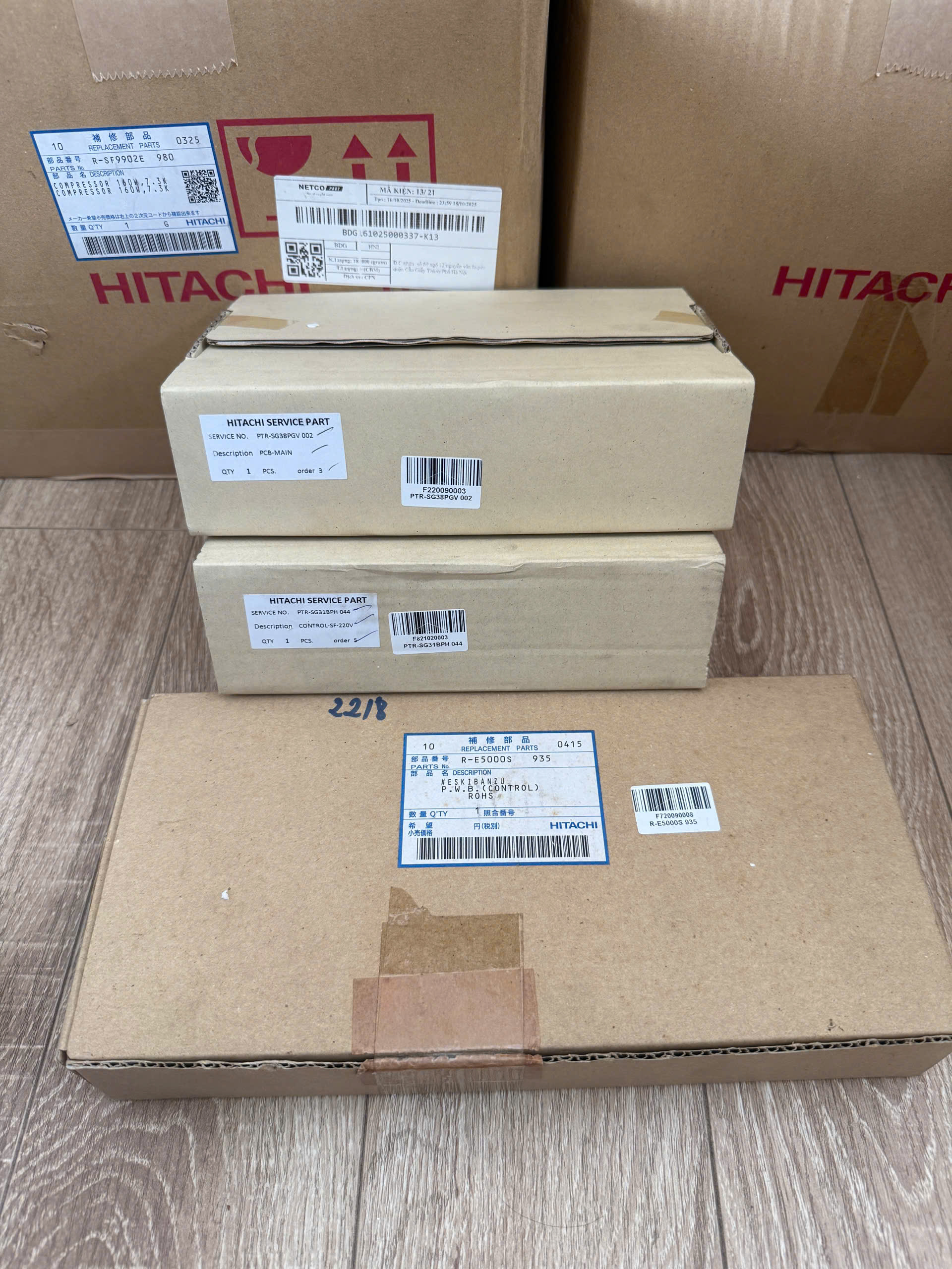 Linh kiện tủ lạnh Hitachi mới 100% nguyên hộp