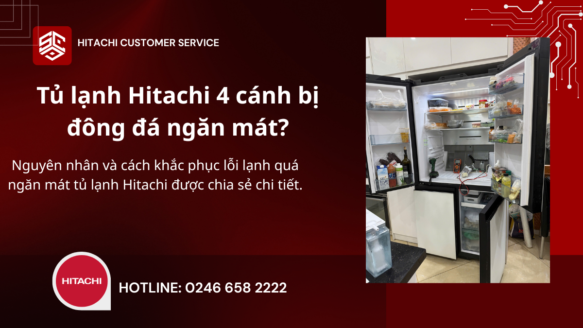 Tủ lạnh hitachi 4 cánh lạnh quá ngăn mát