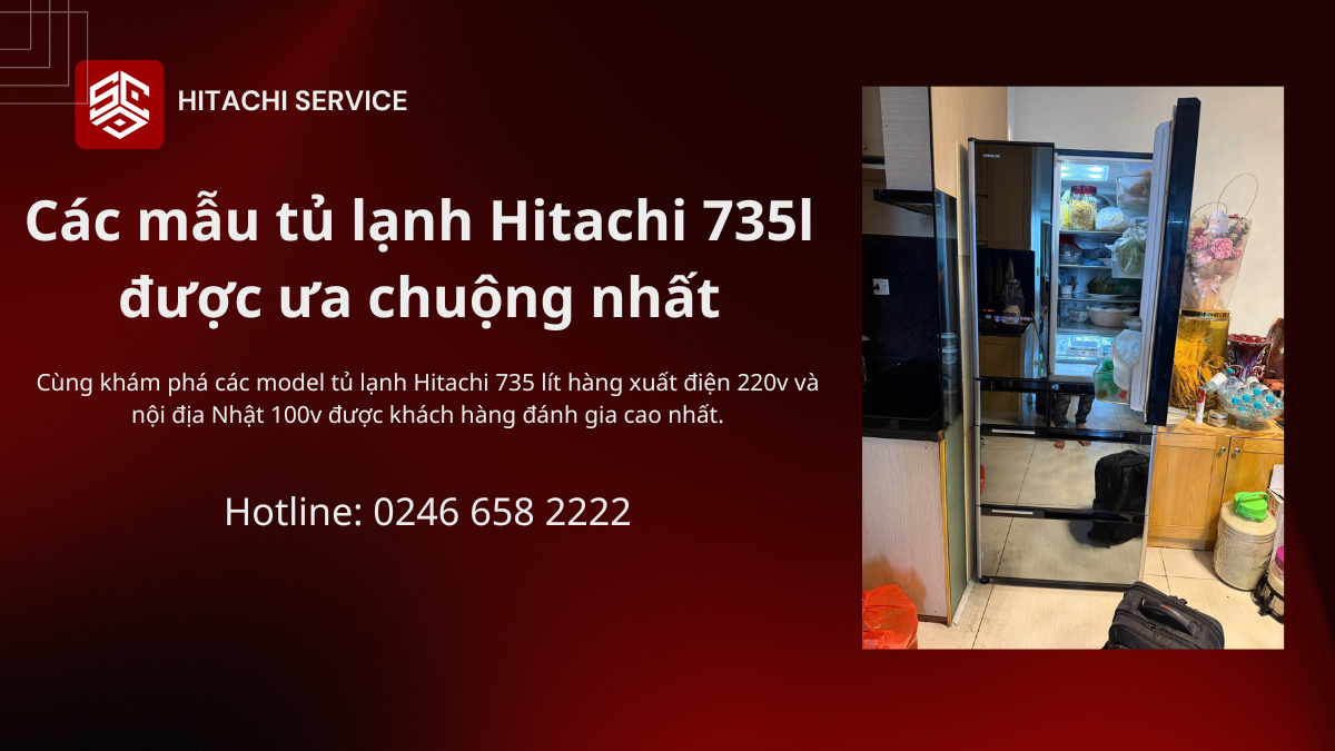 Các mẫu tủ lạnh hitachi 735l 6 cánh