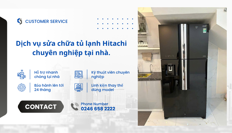Sửa chữa tủ lạnh Hitachi chính hãng tại nhà