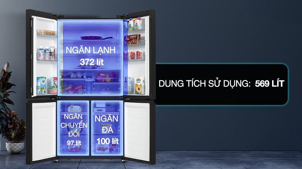 Tủ Lạnh Hitachi Inverter 569 Lít R-WB640PGV1