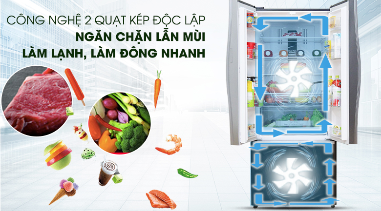 Tủ lạnh Hitachi 3 cánh R-WB545PGV2