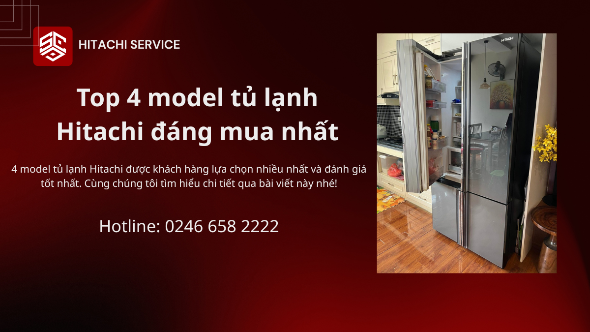Tủ lạnh Hitachi 4 cánh mặt gương