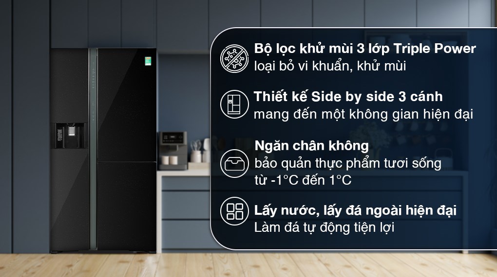 Tủ lạnh Hitachi Inverter 569 Lít R-MX800GVGV0