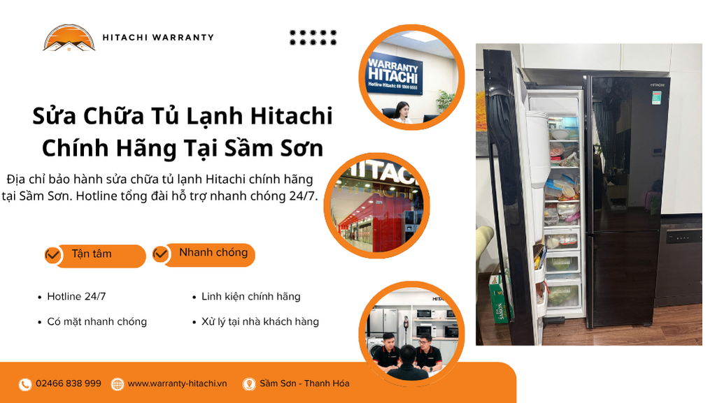 bảo hành sửa chữa tủ lạnh Hitachi Sầm Sơn Thanh Hóa