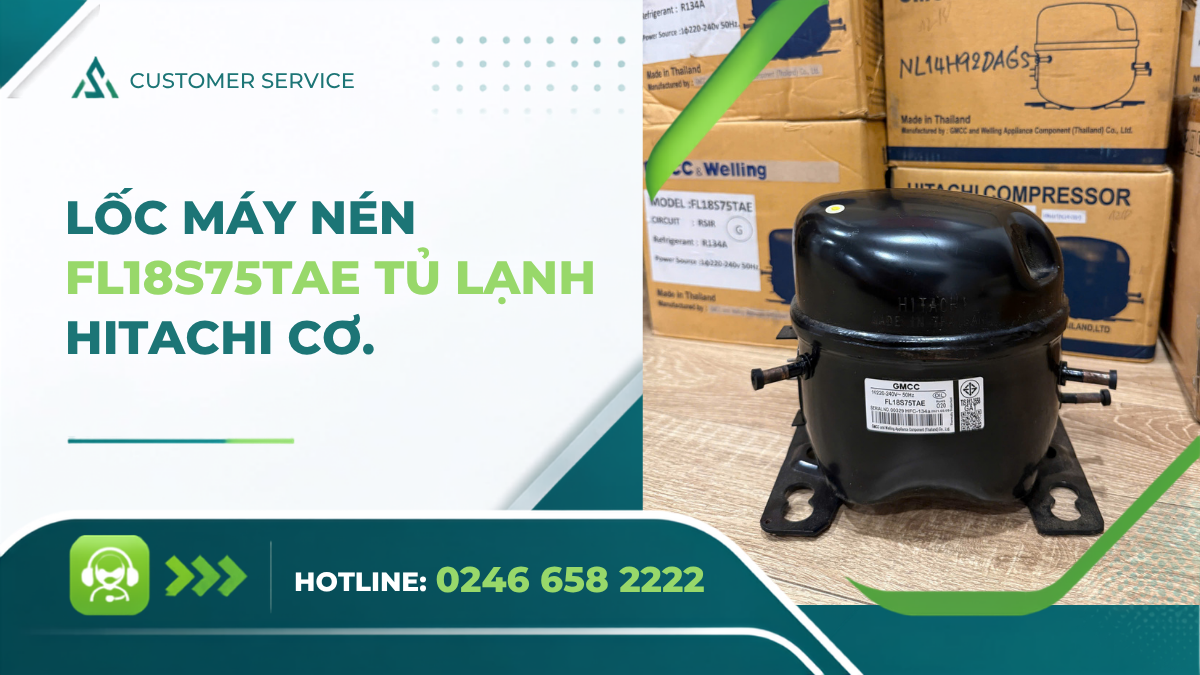 Block Máy Nén Tủ Lạnh Hitachi Model FL18S75TAE