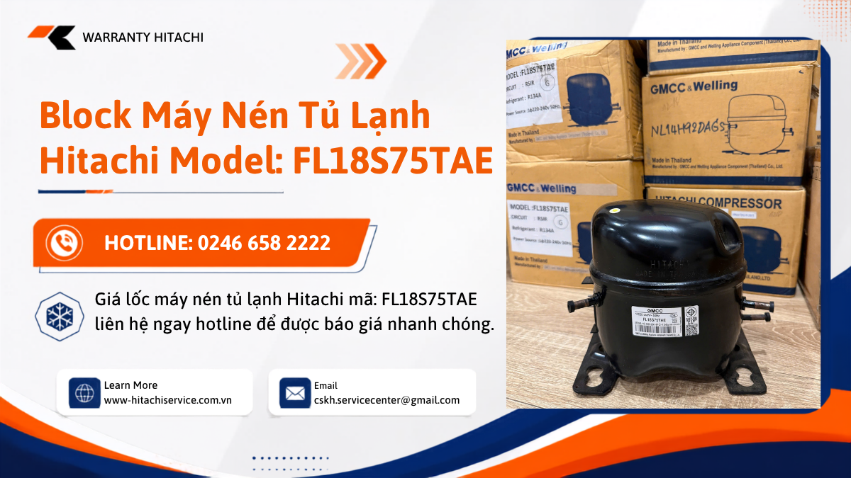 Giá lốc tủ lạnh Hitachi mã FL18S75TAE