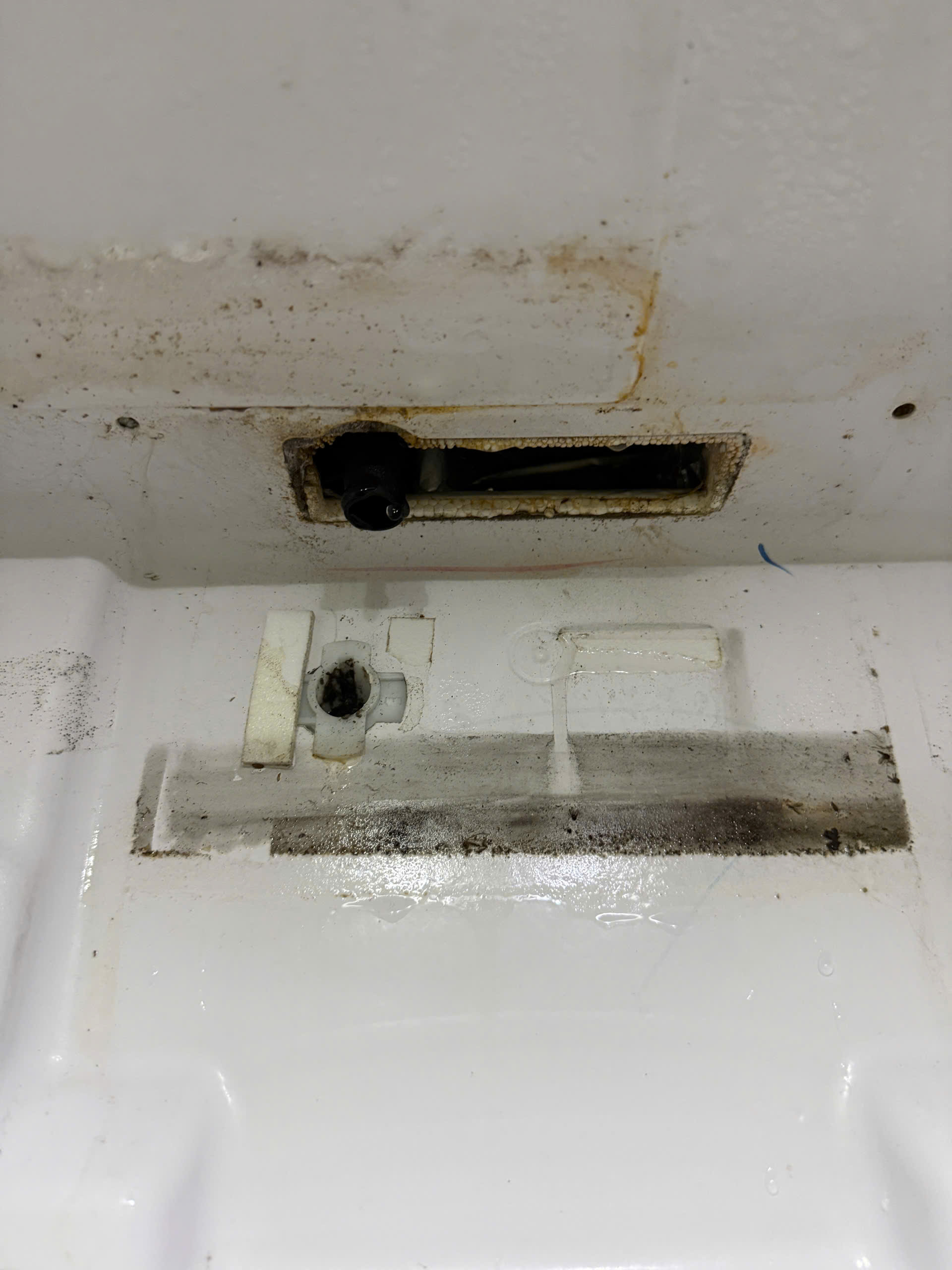 Cặn bụi bẩn bám nhiều bên trong tủ lạnh