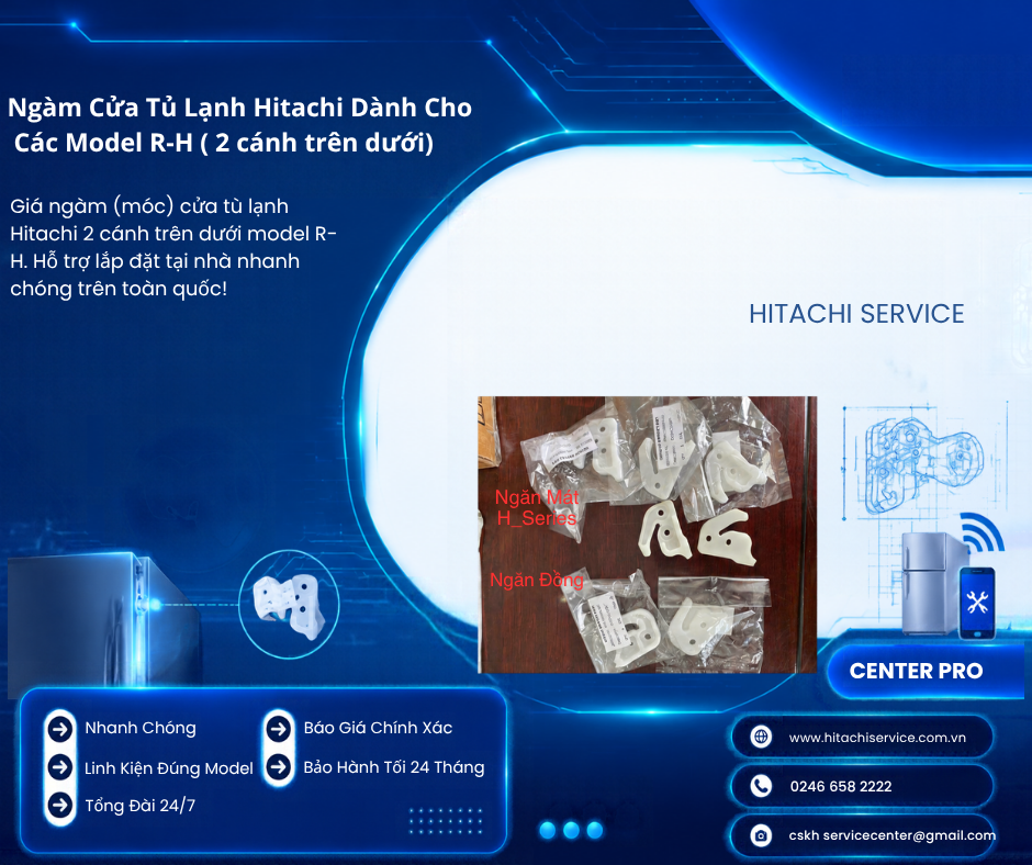 Ngàm cửa tủ lạnh Hitachi mã R-H Series